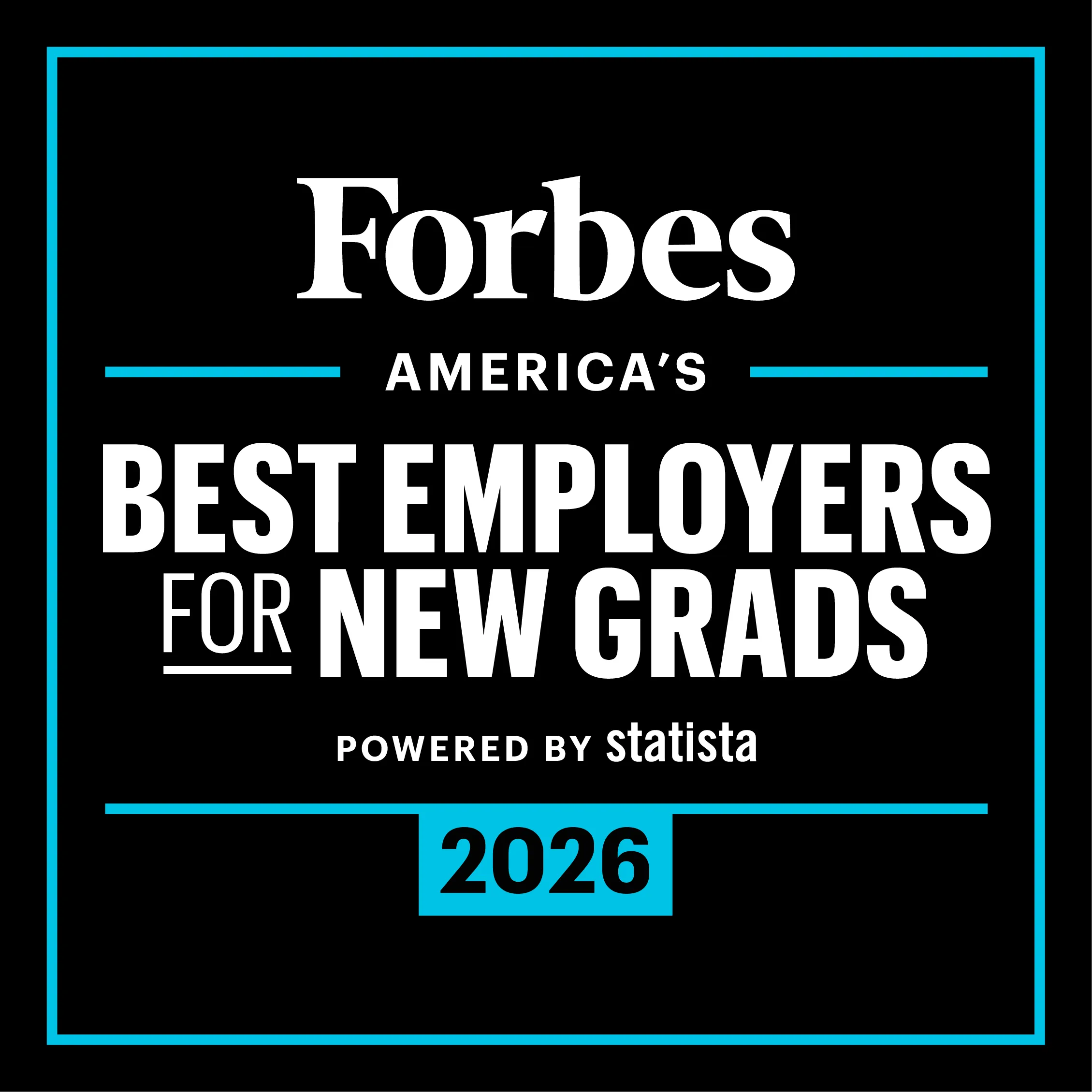 Statista and Forbes logo for America's Best Employers for New Grads 2026 ranking.