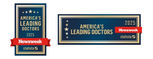 Statista and Newsweek logos for America's Leading Doctors 2025 ranking.